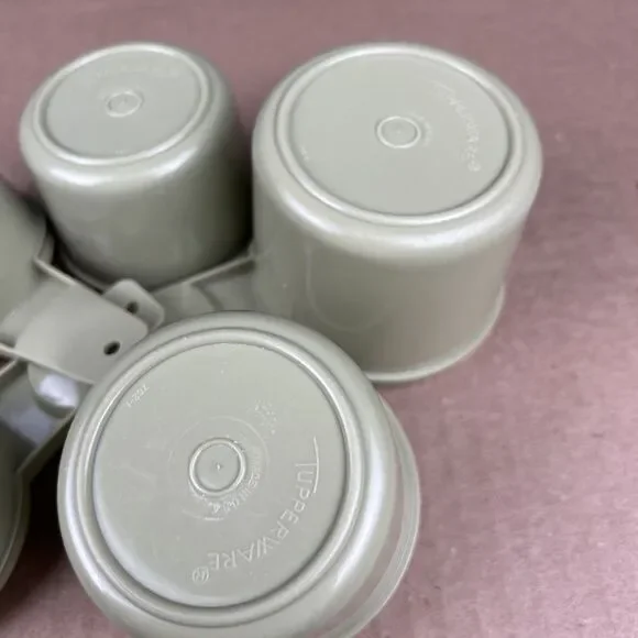 Vintage Tupperware Measuring Cups Set of 5 Avocado Green Retro - Picture 8 of 11